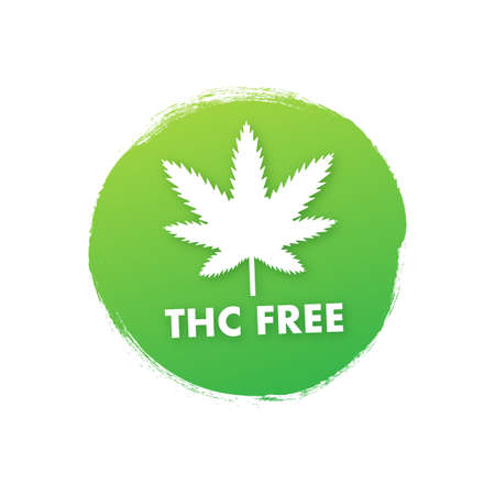 Creative cannabis leaf vector logo icon. Template for CBD Cannabidiol. Vector illustrationのイラスト素材