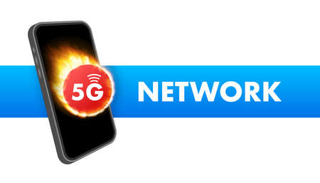5G network wireless systems and internet. Communication network. Vector illustration