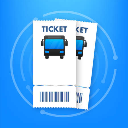 Ticket bus, great design for any purposes. Transport vector. Business iconのイラスト素材