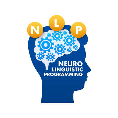 NLP - Neuro linguistic programming, medical concept. Vector stock illustration.のイラスト素材