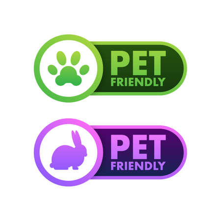 Pet friendly icon. Pets allowed, Certified. Vector illustration.のイラスト素材