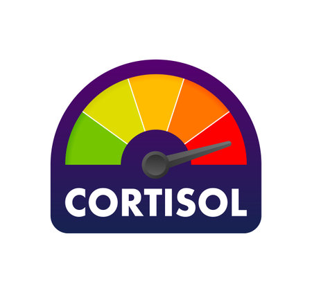Flat cortisol level for medical design. Flat vector illustration. High blood glucose levelのイラスト素材