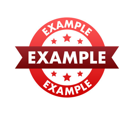 Example label, sign, speech bubble. Vector stock illustration.のイラスト素材