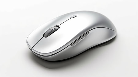Wireless computer mouse isolated on white background. Generative AIの素材