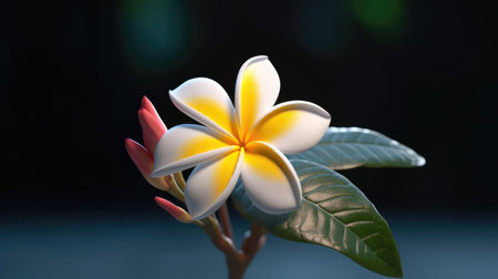 Frangipani flower. Generative AIの素材