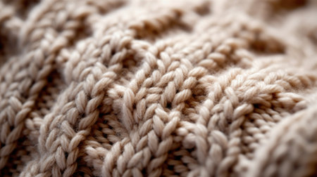 Closeup of Knit Sweater Background. Generative AIの素材