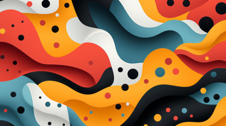 Abstract background with hand drawn textures memphis sの素材