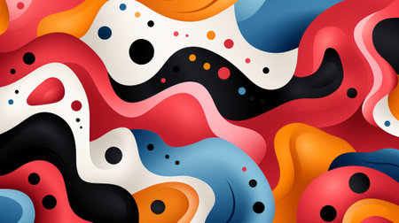 Abstract background with hand drawn textures memphis. Generative AI.の素材