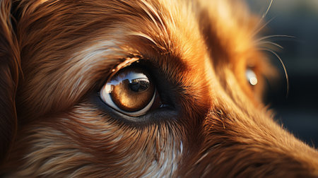 Close up of a dog nose. Generative AI.の素材