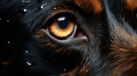 Close up of a dog nose. Generative AI.の素材