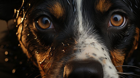 Close up of a dog noseの素材