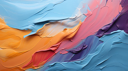 Closeup of abstract rough colorful multicolored art. Generative AI.の素材