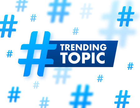 Trending topic icon badge. Ready for use in web or print design. Banner design. Trend vector illustrationのイラスト素材