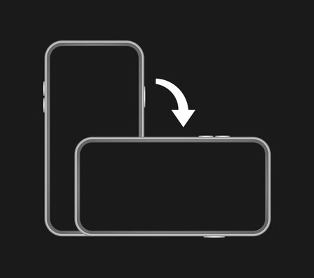 Rotate smartphone isolated icon. Device rotation symbol. Turn your deviceのイラスト素材