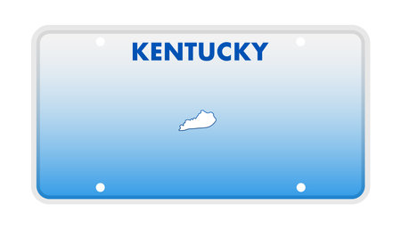 License plate of Kentucky. Car number plate. Vector stock illustrationのイラスト素材
