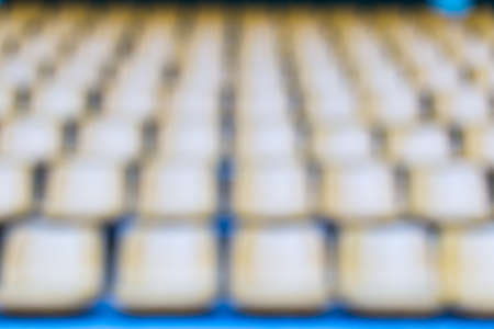 Many Blur Yellow Stadium seatsの写真素材