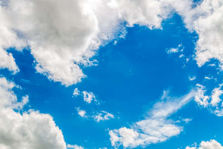 blue sky with cloud backgroundの写真素材