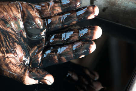 Auto mobile and motorcycle mechanic. Add the pieces to change.の写真素材