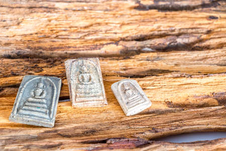 Many famous Thai amulet buddhaの写真素材