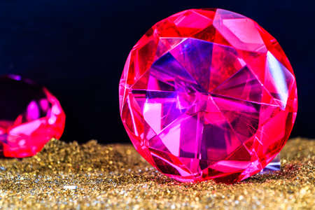 Fine luxury rose diamond. Jewelry decoration on the dark background.の写真素材