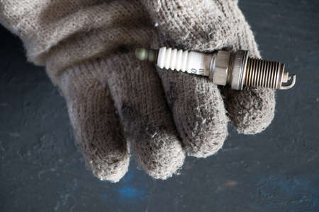 Auto mobile and motorcycle mechanic. Add the pieces to change.の写真素材