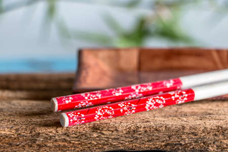 Equipment for eating is placed on a white background.の写真素材