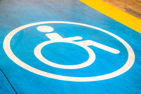 Empty parking spot for specific person park, One place is freeの写真素材