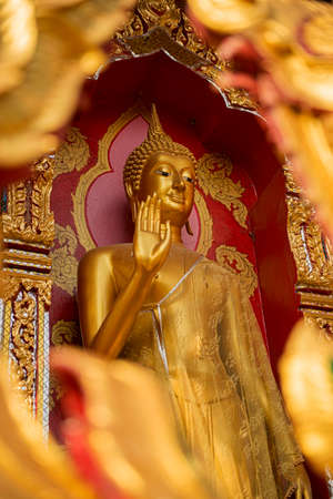 Golden Buddha statue in temple 
