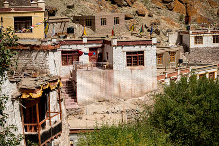 A beautiful house in the complex of Hemis monastery Leh Ladakh ,Indiaの写真素材