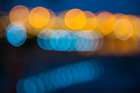 Soft blurred bokeh light of bridge background.の写真素材