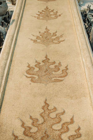 decoration footpath painting conceptual at Rongkhun Temple Chiangrai ,Thailandの写真素材