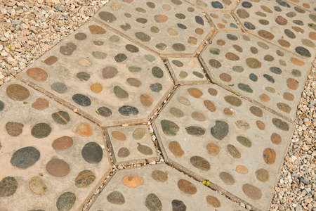 rock foot path decoration background and texture.