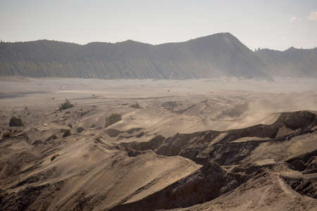Desert and mountain near Mt. Bromo Java ,Indonesia.の写真素材