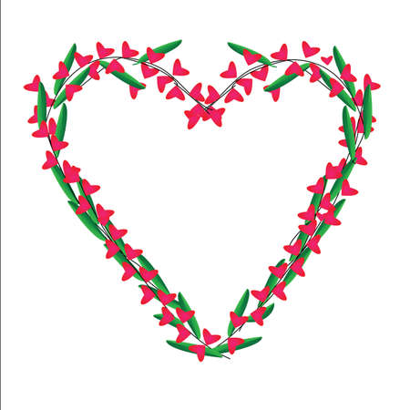 Heart of frame on white backgroundのイラスト素材