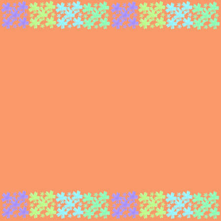 Flower frame of frame on backgroundのイラスト素材