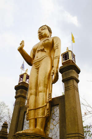 Statue of buddha in bodh gayaの写真素材