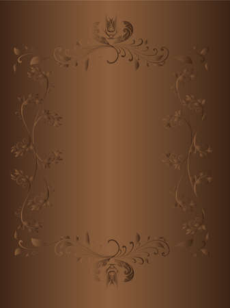 Vector vintage frame on backgroundのイラスト素材