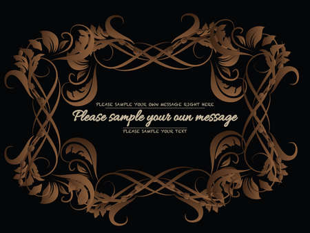 Vector vintage frame on backgroundのイラスト素材