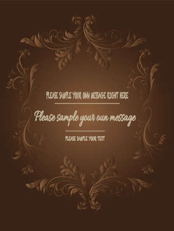 Vector vintage frame on backgroundのイラスト素材