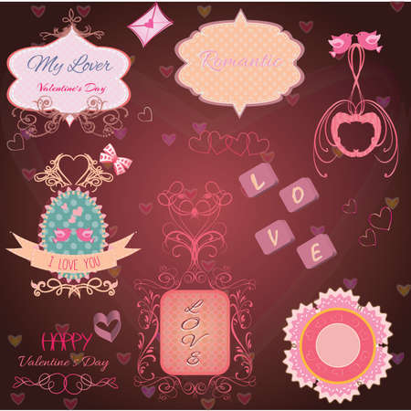 set vintage labelsのイラスト素材