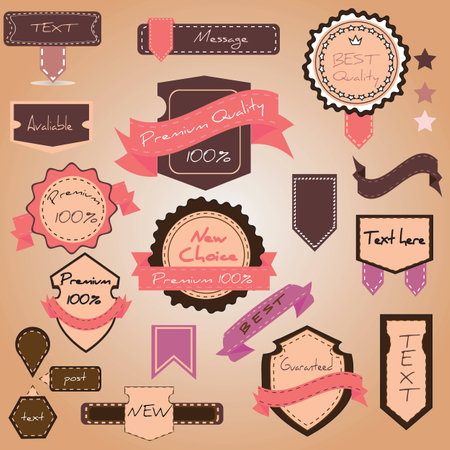 Vector set vintage labelsのイラスト素材