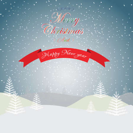 Merry Christmas Landscapeのイラスト素材