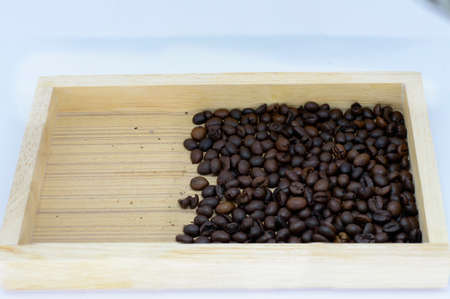 coffee beans on white background.の写真素材