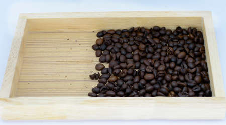 coffee beans on white background.の写真素材