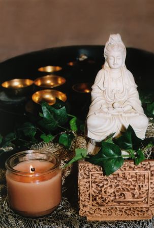 Quan Yin with Chimesの写真素材