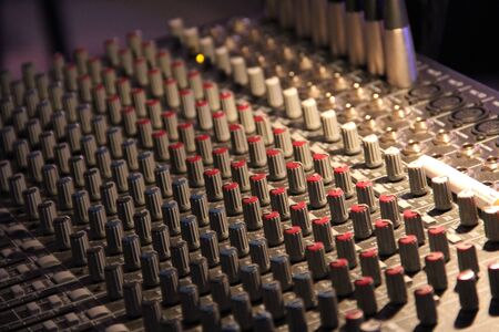 sound mixing boardの写真素材