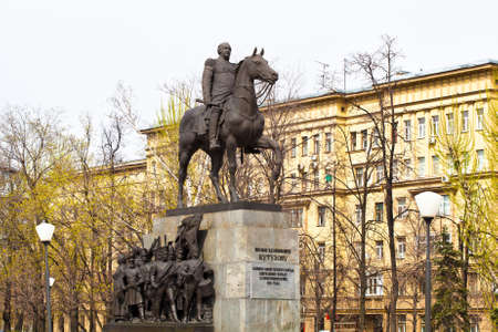 Monument to Kutuzov  Russia, Moscow, Kutuzov Avenue の写真素材