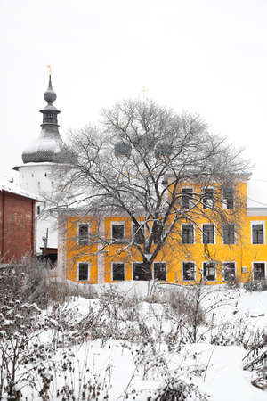 City landscape in the winter. The city of Rostov, Yaroslavl region, Russia. Rostov - ancient Russian...