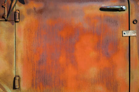 Old door from a truck close-up. Background with blank space. Place for text.の写真素材