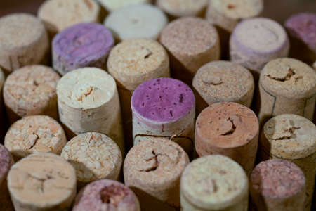 wine corks. Background of corks from bottlesの写真素材